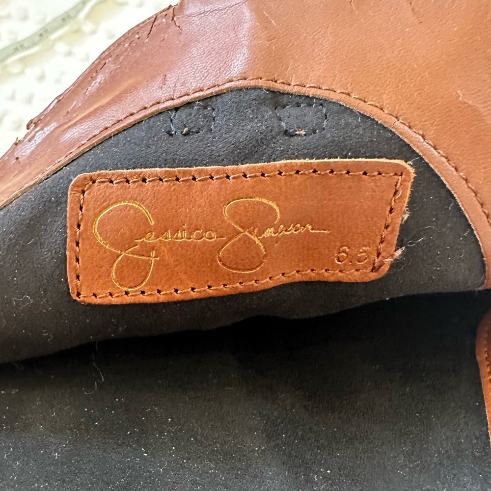 Jessica Simpson Caralee Round Toe Leather Western Boot - Picture 10 of 11